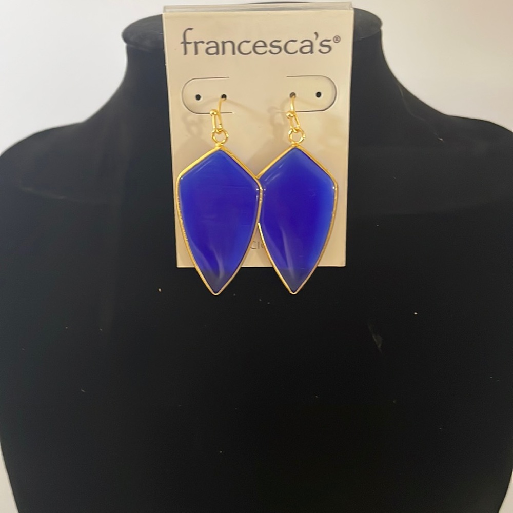 Francesca’s Blue semi precious stone earrings